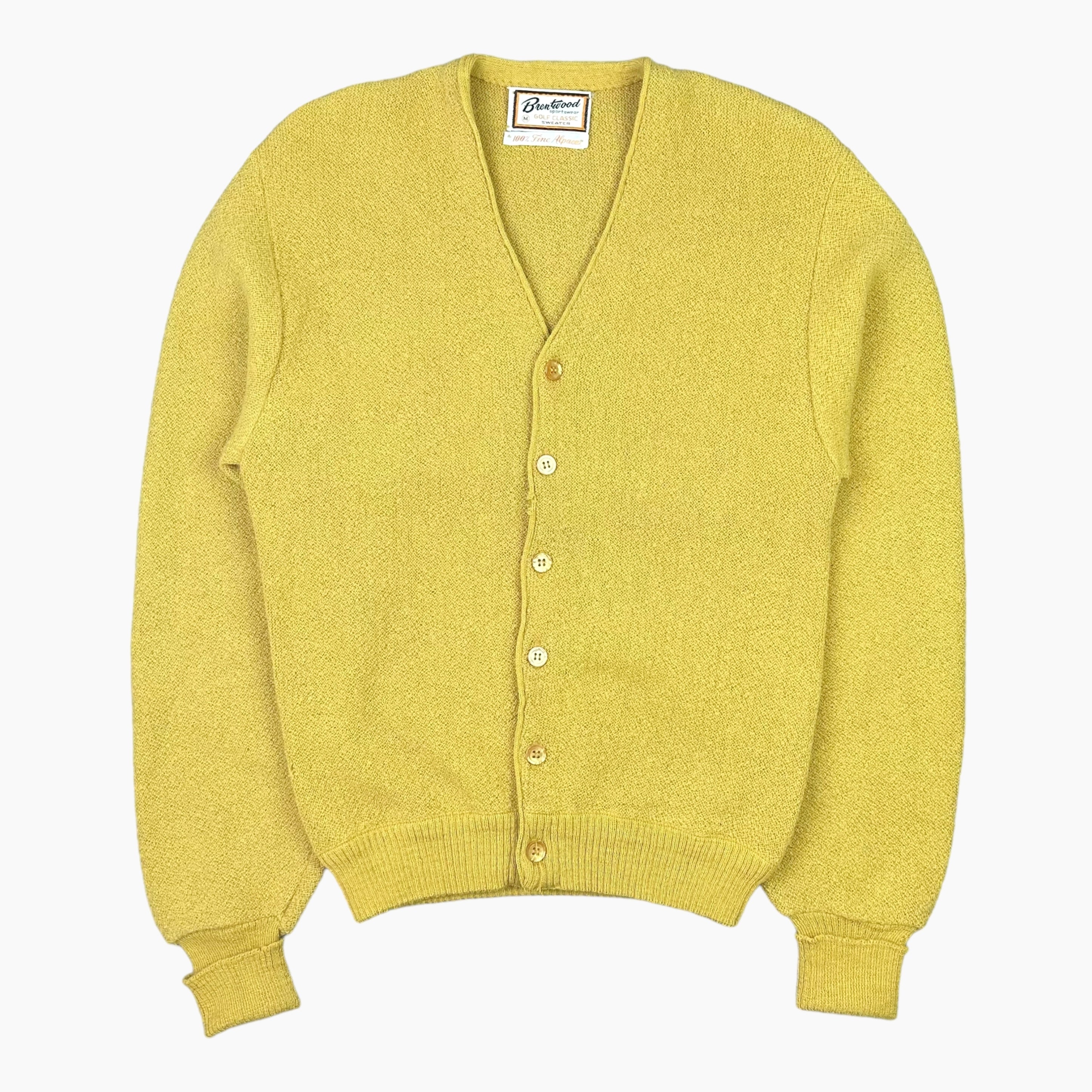 60S YELLOW CARDIGAN JERKS