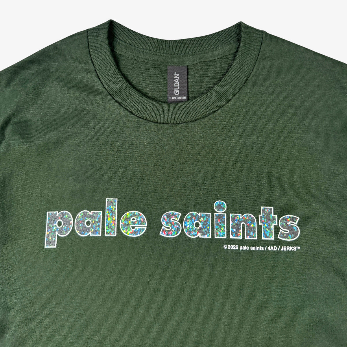 PALE SAINTS SPARKLE LOGO GREEN T-SHIRT – JERKS™