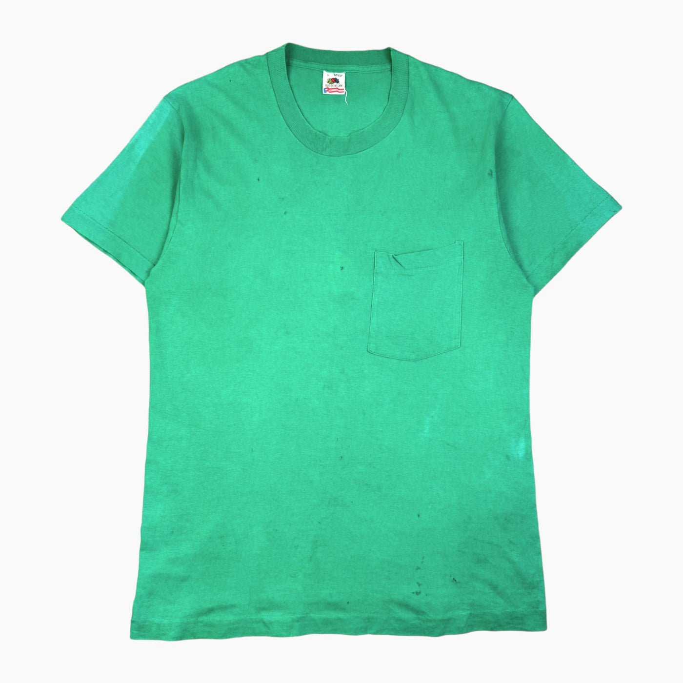 EARLY 90s FADED GREEN POCKET T-SHIRT