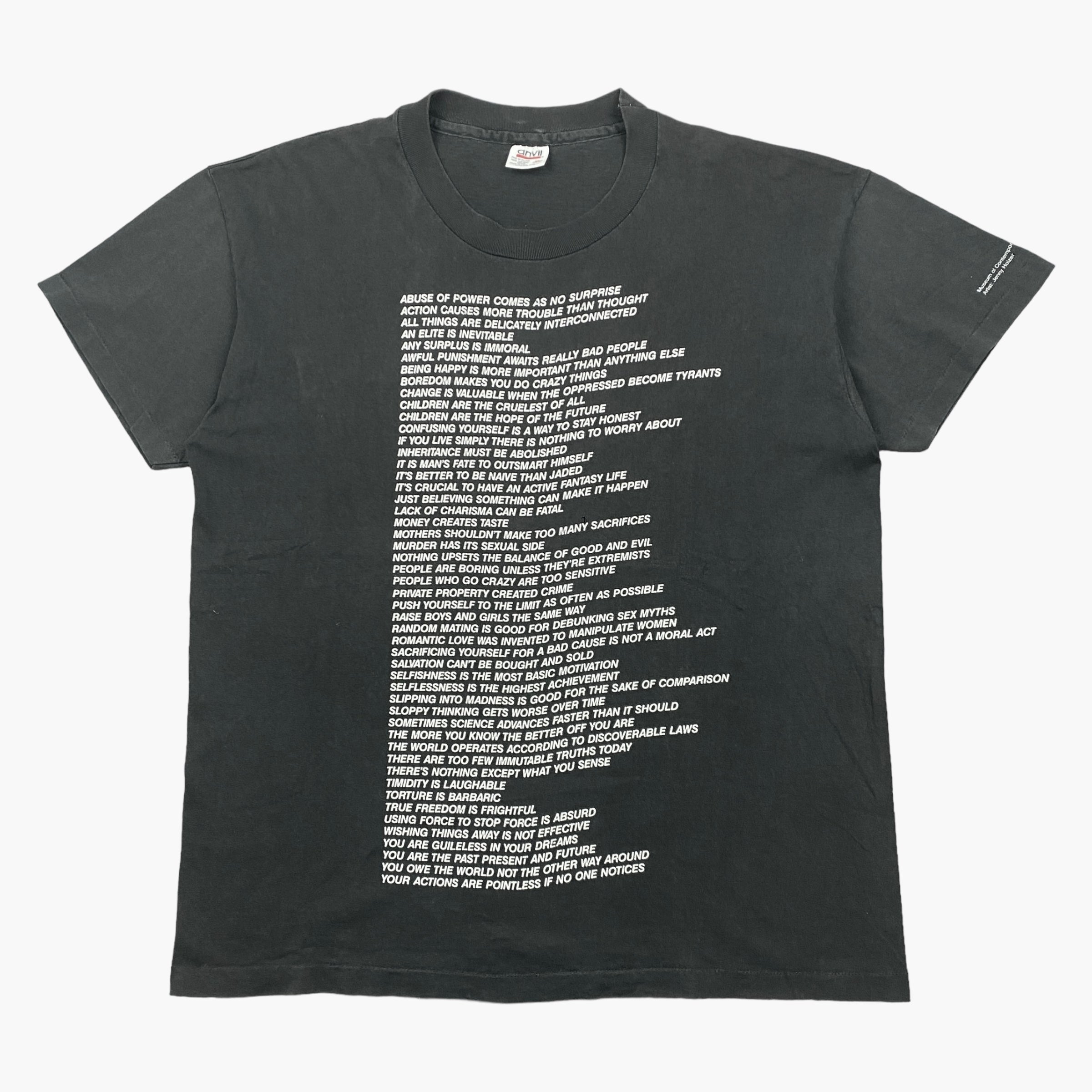 EARLY 90S JENNY HOLZER T-SHIRT – JERKS™