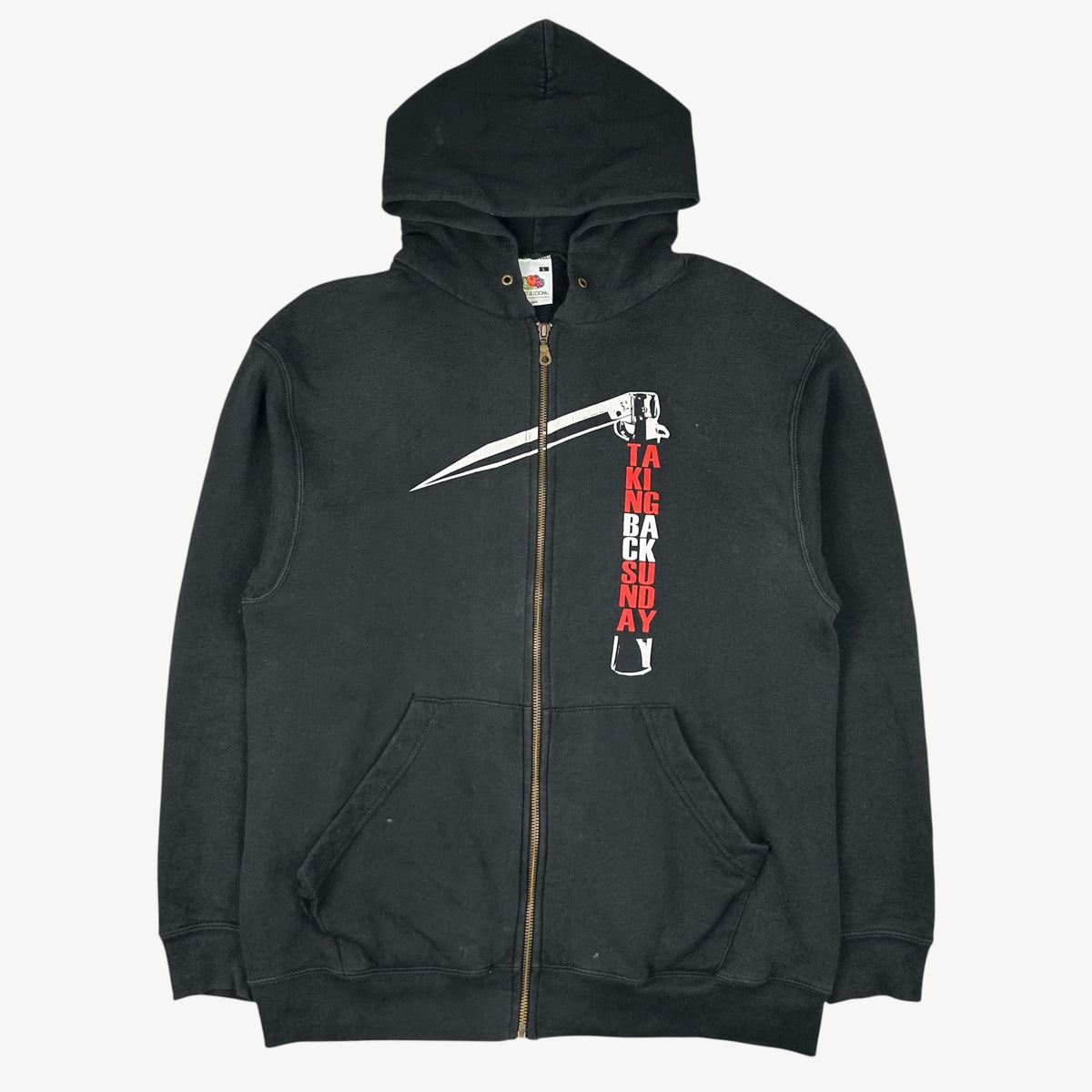 トップス 2000s archive border hoodie EARLY 2000S TAKING BACK SUNDAY ZIP UP HOODIE – JERKS™