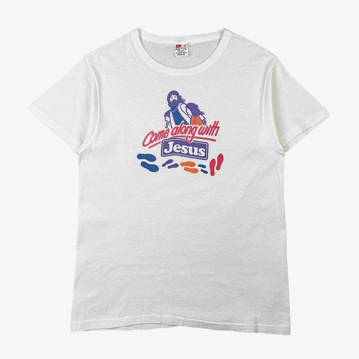 90s USA製 Jesus Saves ブレイクハンズ Tシャツ キリスト 1990S COME ALONG WITH JESUS T-SHIRT