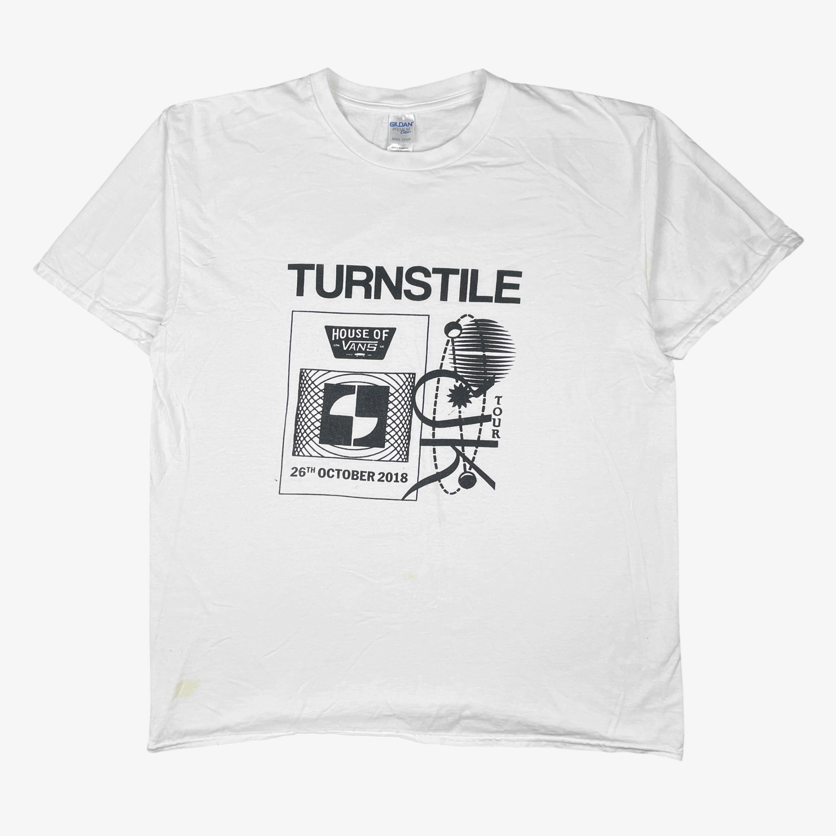 TURNSTILE Tシャツ ホワイト Lサイズ TURNSTILE