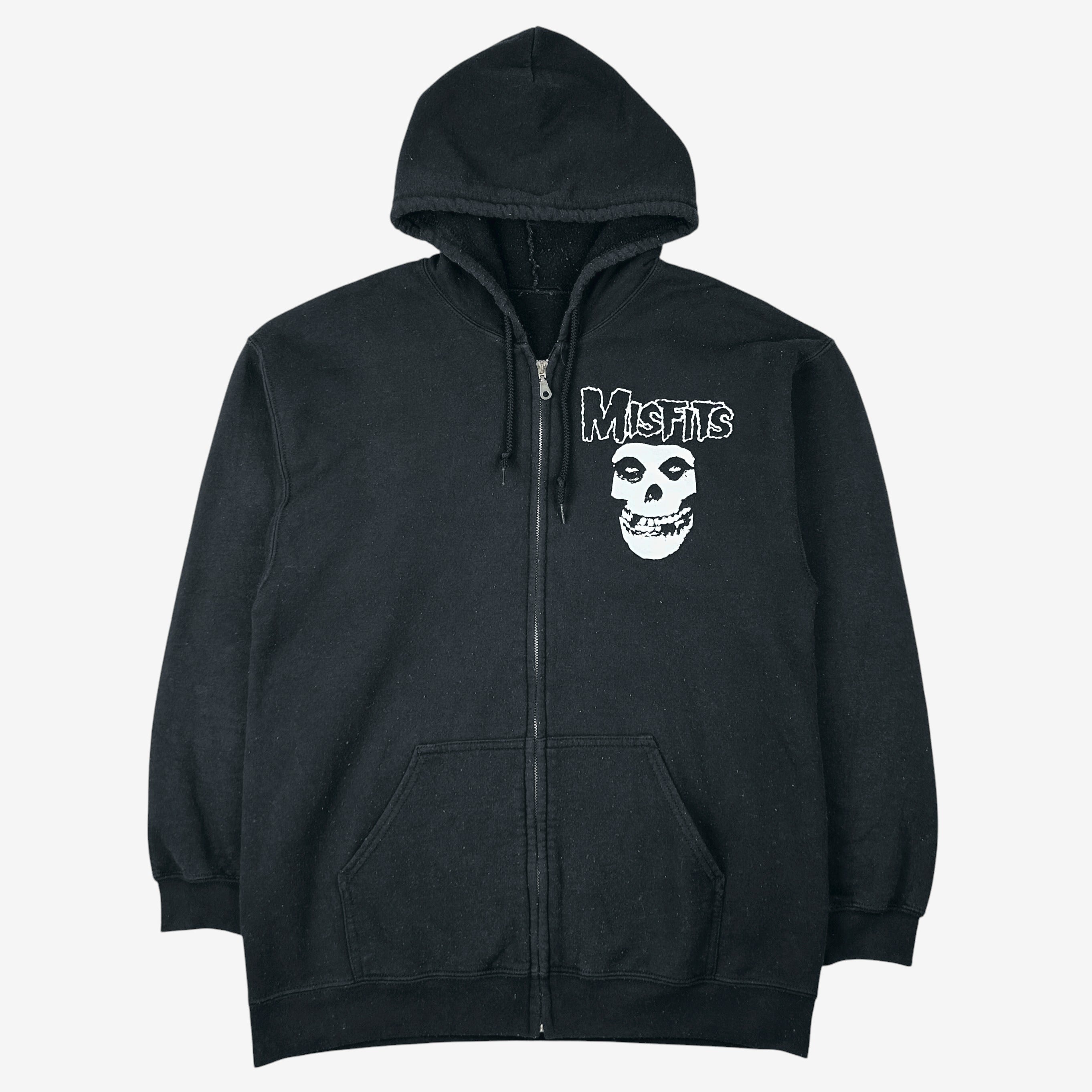 00s MISFITS 背面ロゴ フーディ ロングコート DMG90 2000S MISFITS ZIP UP HOODIE