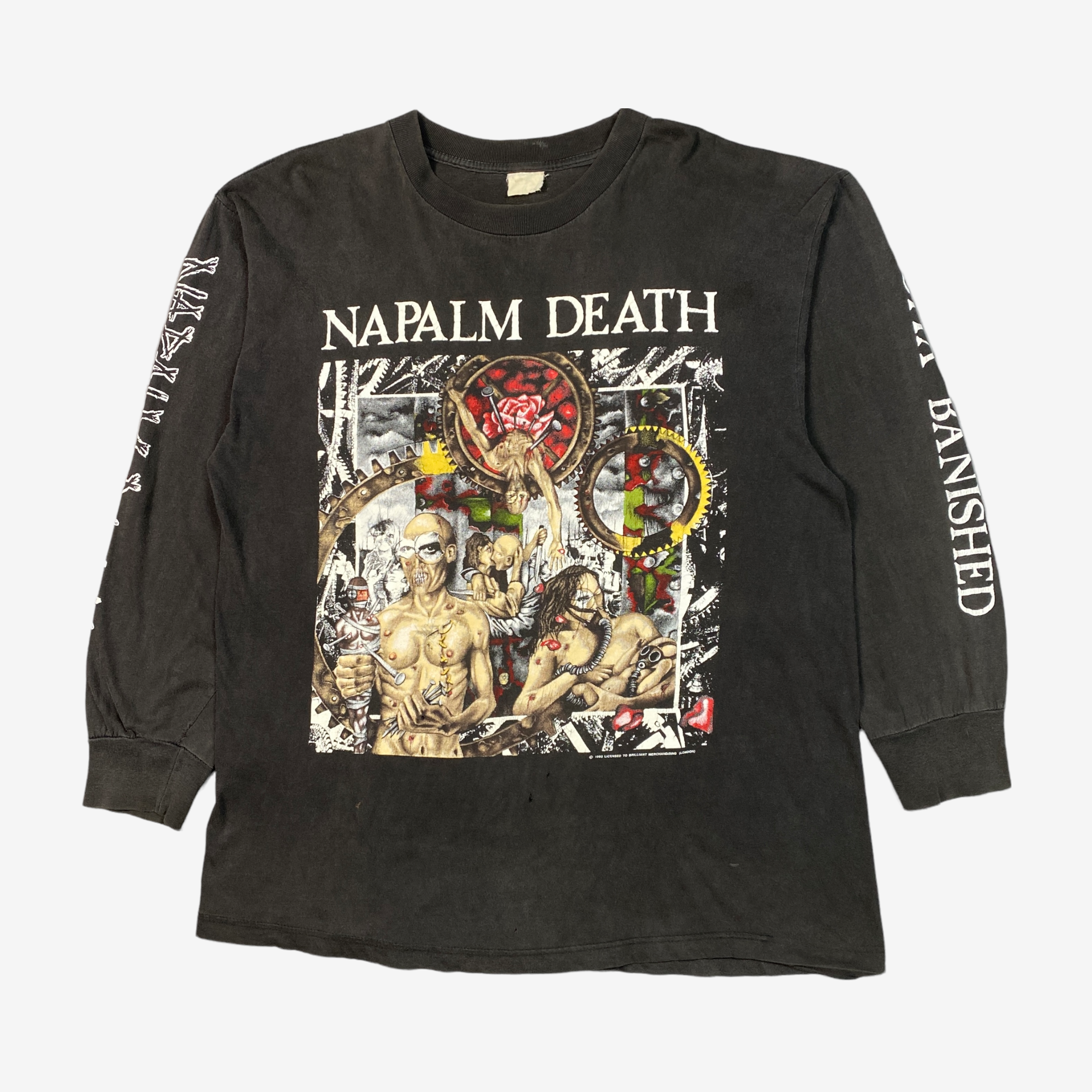 トップス napalm death vintge longsleeve S.O.B 1992 NAPALM DEATH LONG SLEEVE – JERKS™
