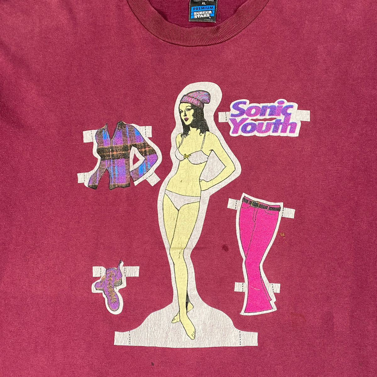 希少VINTAGE 90s SONIC YOUTH PAPER DOLL TEE VINTAGE 90s SONIC YOUTH PAPER DOLL TEE VINTAGE 90s SONIC YOUTH