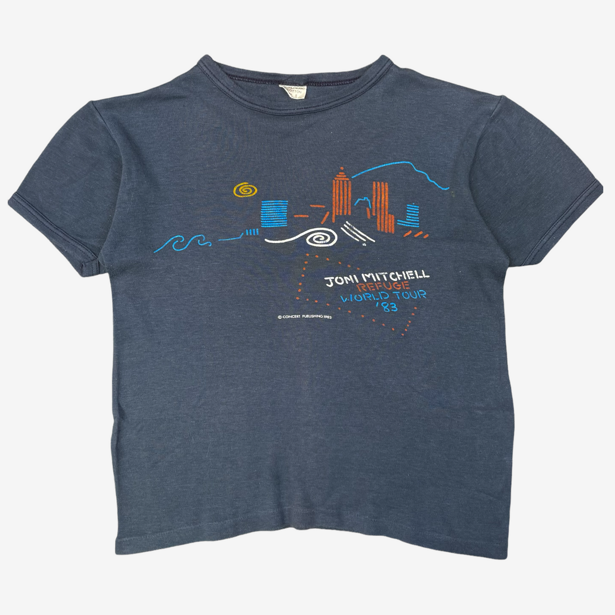 激レア Vintage Joni Mitchell ワールドツアーTシャツ 83 激レア Vintage Joni Mitchell ワールドツアーTシャツ 83
