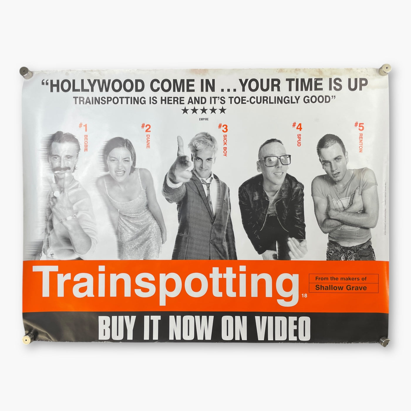 1998 TRAINSPOTTING POSTER