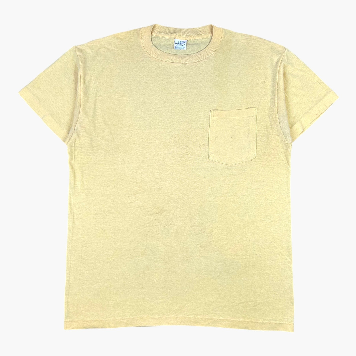1980s FADED YELLOW POCKET T-SHIRT