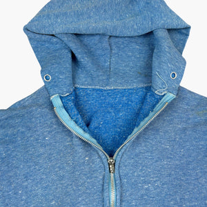 1980s FADED BLUE ZIP UP HOODIE