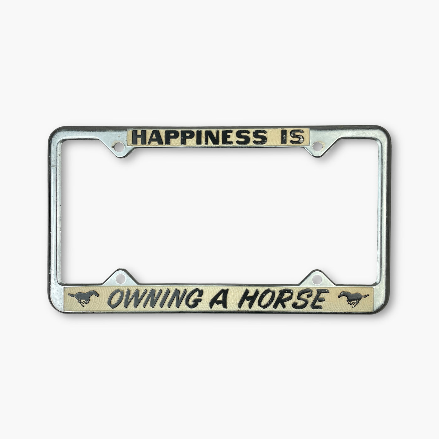 1980S OWNING A HORSE LICENSE PLATE FRAME