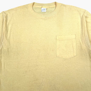 1980s FADED YELLOW POCKET T-SHIRT