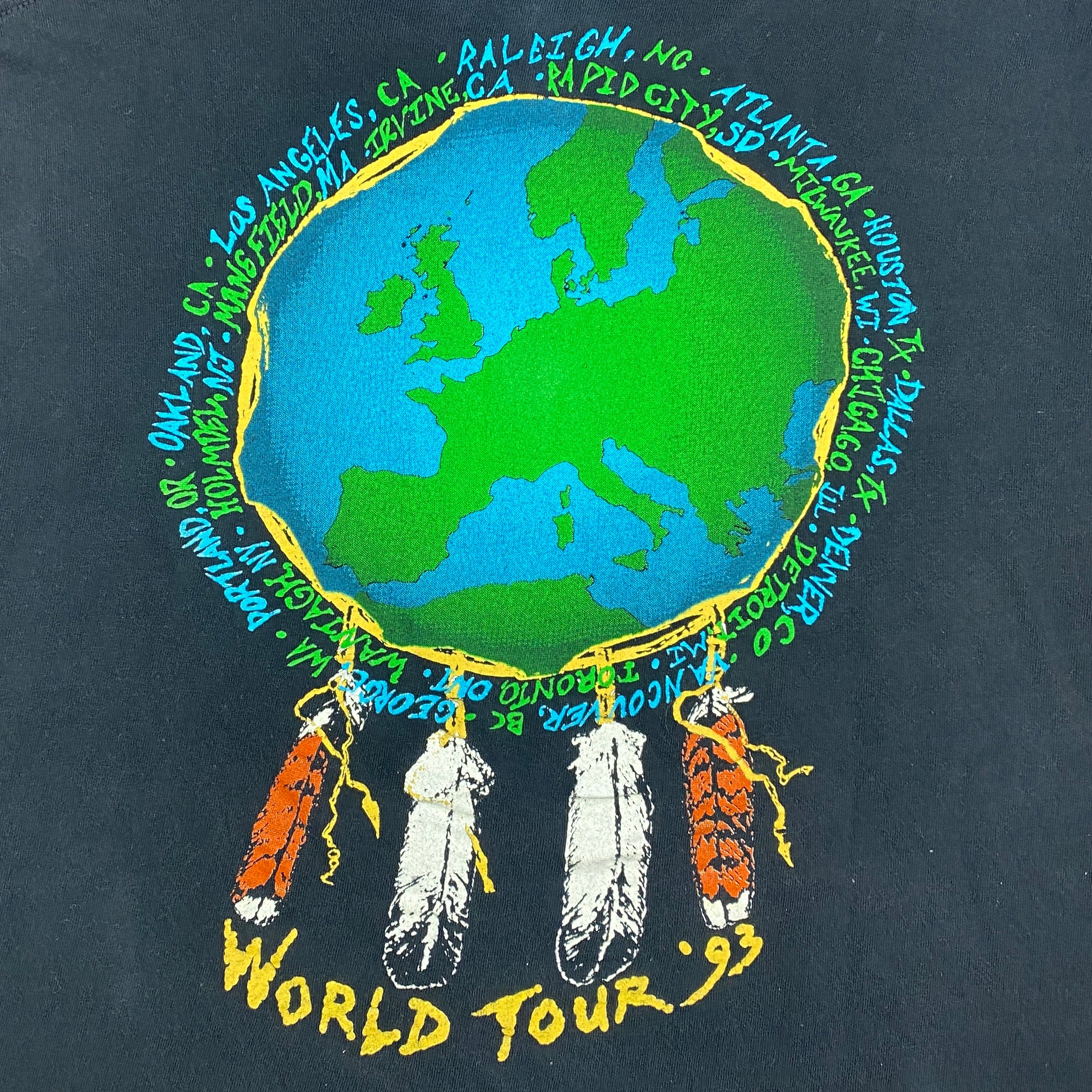 8/25まで値下げ　ニールヤング　1993 Tシャツ XL 1993 NEIL YOUNG T-SHIRT