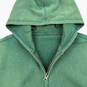 1990s FOREST GREEN ZIP UP HOODIE