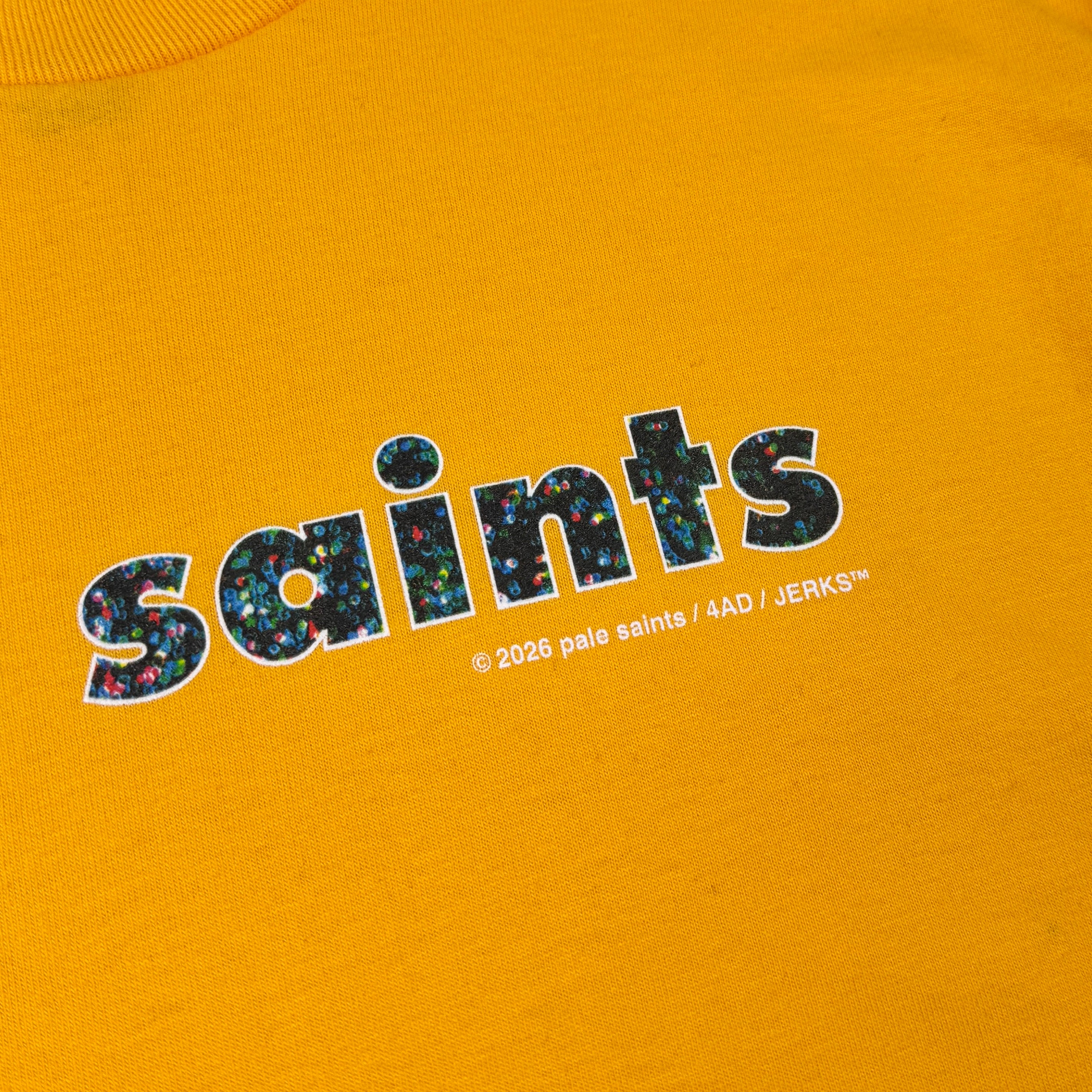 pale saints made in England オリジナル PALE SAINTS SPARKLE LOGO GOLD T-SHIRT – JERKS™