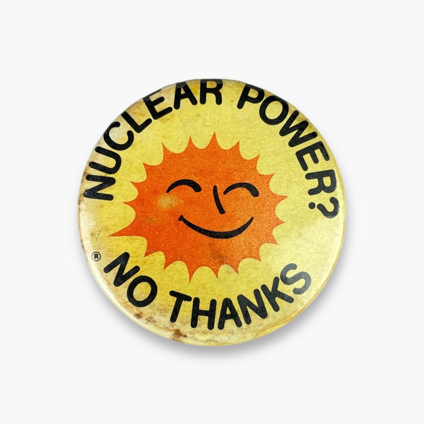 70S NUCLEAR POWER NO THANKS BADGE