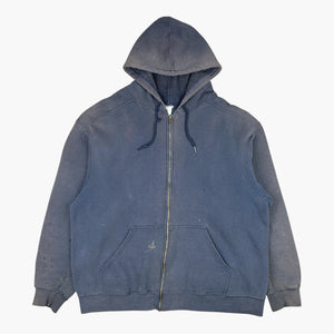 1990s FADED NAVY ZIP UP HOODIE