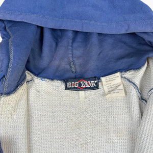 1980s FADED BIG YANK THERMAL ZIP UP HOODIE