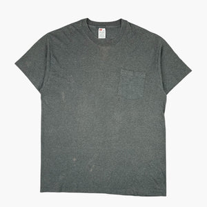 1990s HANES BLACK MARLE POCKET T-SHIRT