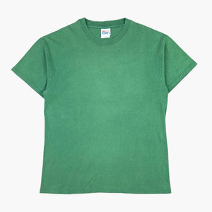 1990s FADED GREEN HANES BEEFY T-SHIRT