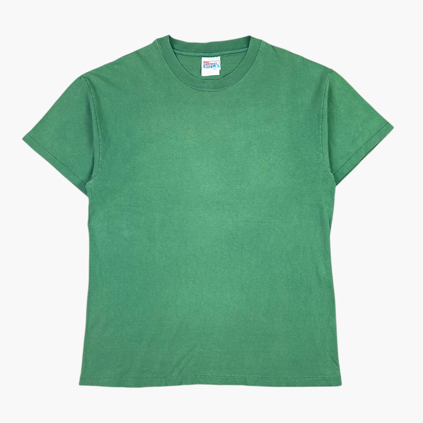 1990s FADED GREEN HANES BEEFY T-SHIRT