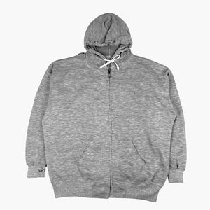 1980s GREY THERMAL ZIP UP HOODIE