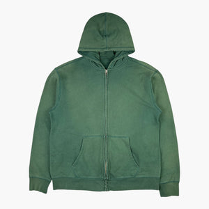 1990s FOREST GREEN ZIP UP HOODIE