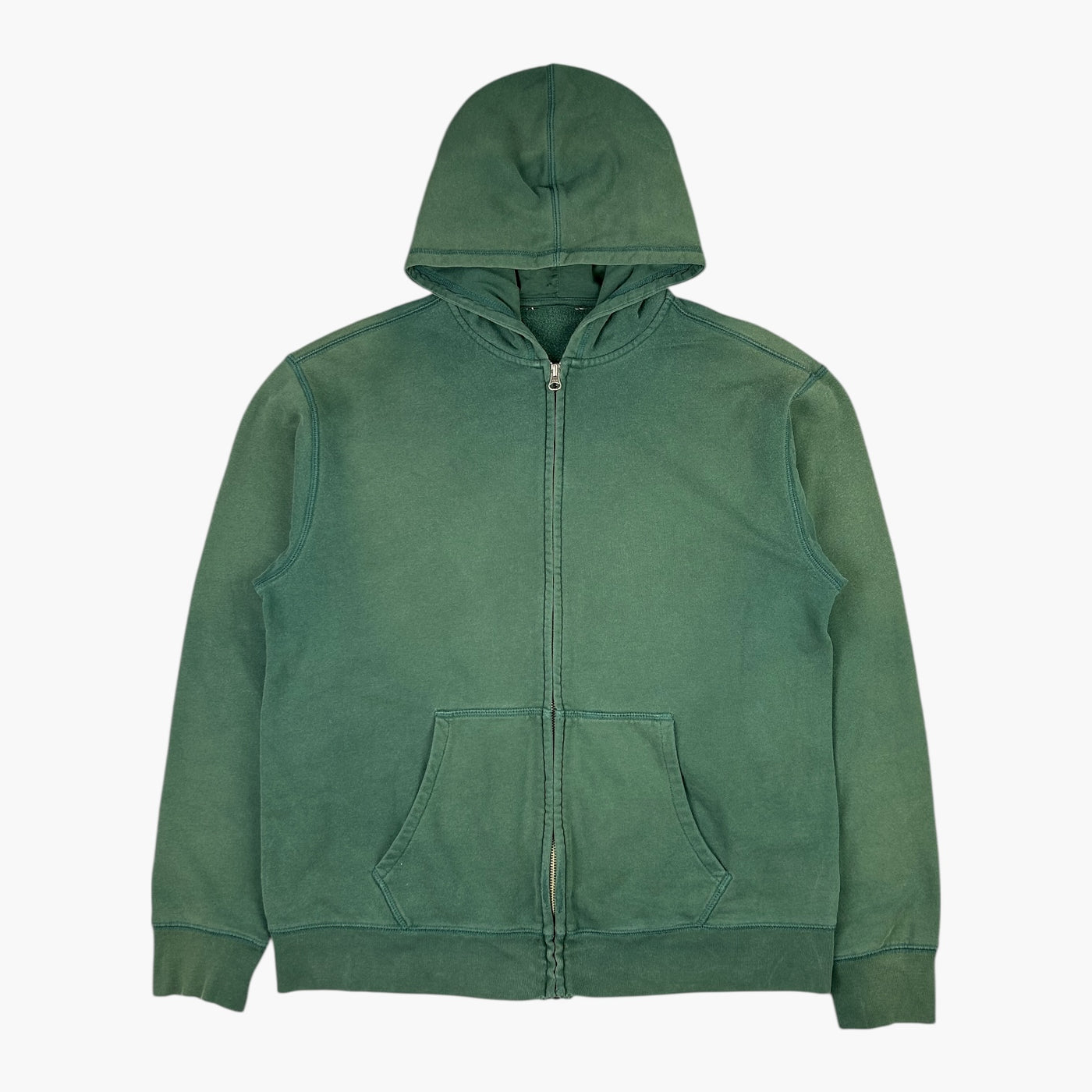 1990s FOREST GREEN ZIP UP HOODIE