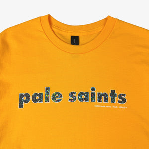PALE SAINTS SPARKLE LOGO GOLD T-SHIRT – JERKS™