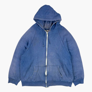 1980s FADED BIG YANK THERMAL ZIP UP HOODIE