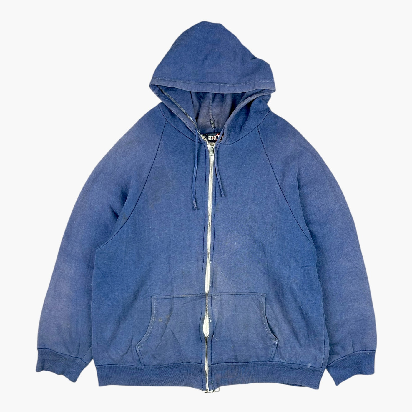 1980s FADED BIG YANK THERMAL ZIP UP HOODIE