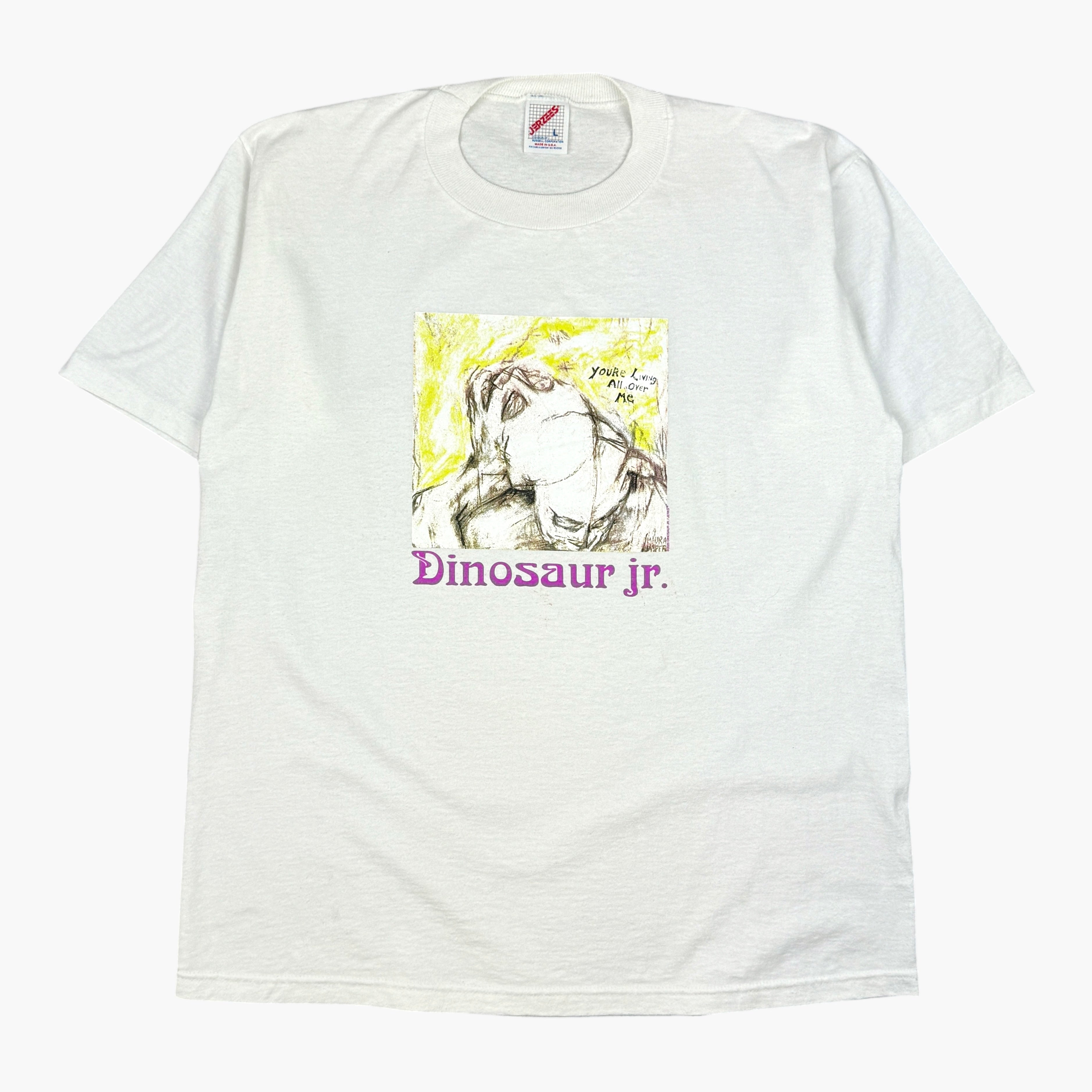 Dinosaur Jr. XL ホワイト Tシャツ DINOSAUR JR. YLAOM VINTAGE WHITE T-SHIRT – JERKS™