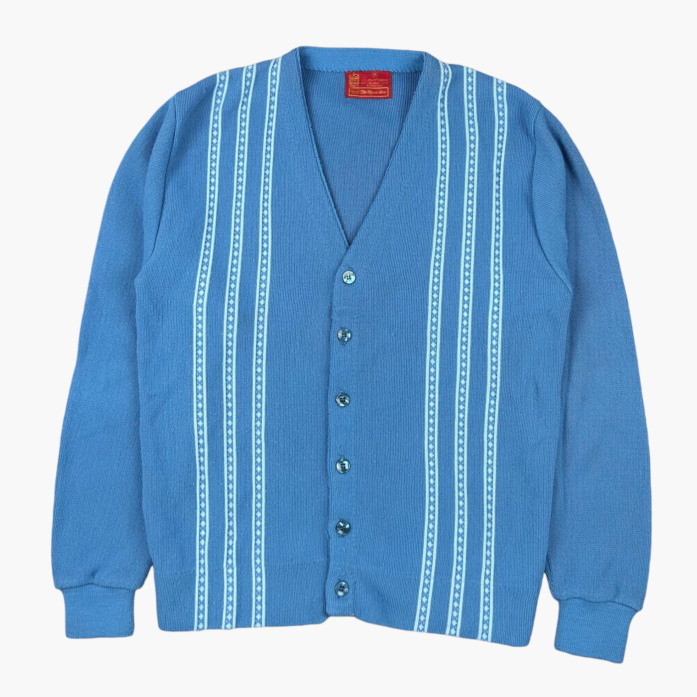 60S LIGHT BLUE STRIPE CARDIGAN