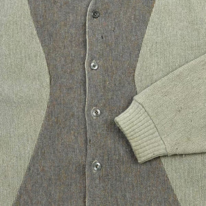 60S OLIVE STRIPE CARDIGAN