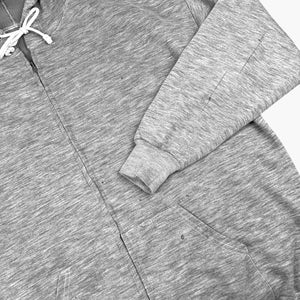1980s GREY THERMAL ZIP UP HOODIE