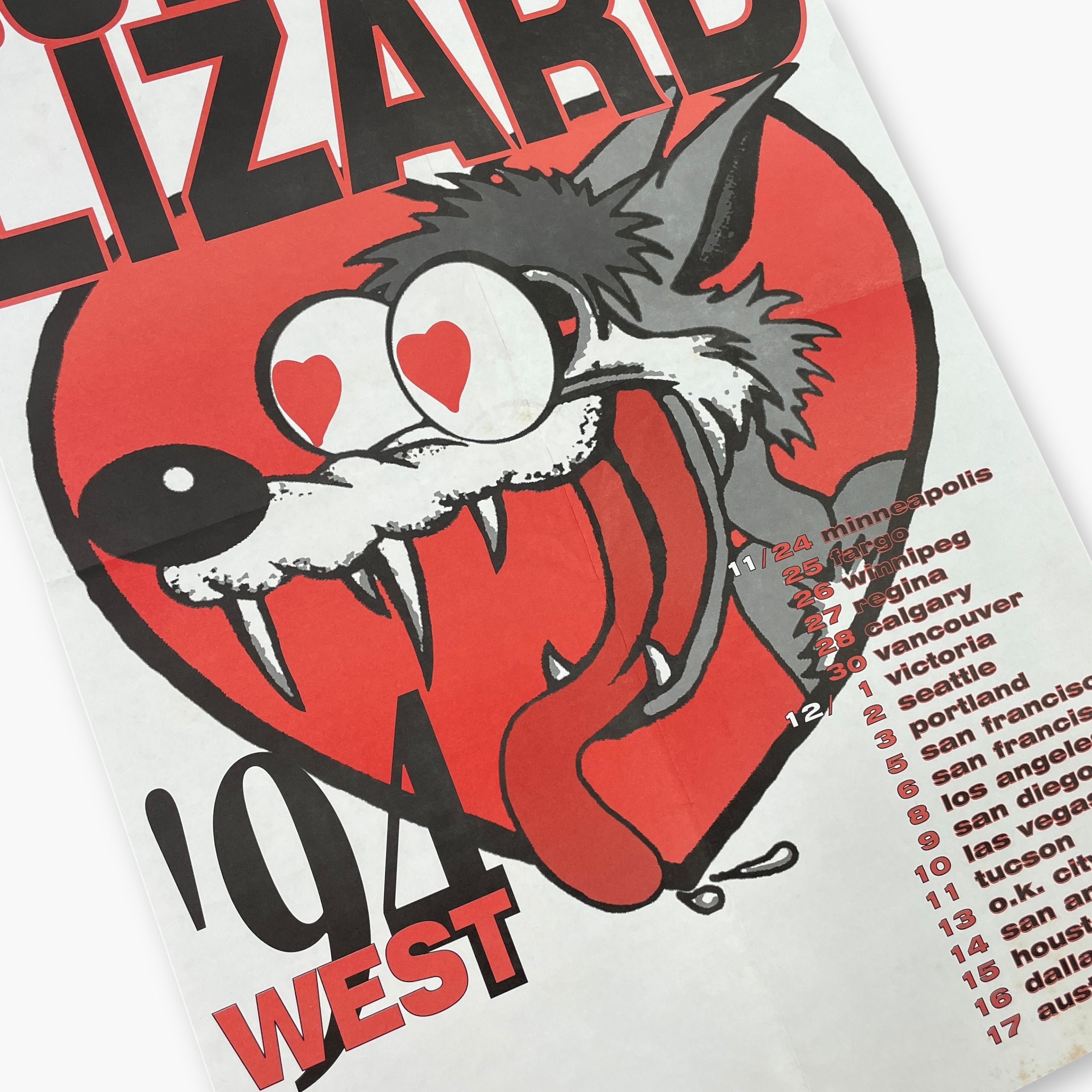 KOZIK JESUS LIZARD ポスター CBGB's, New York, New York 12/19/93 - MOD-KOZ.1993.12.19