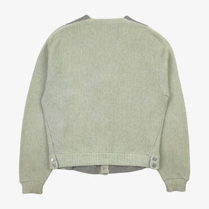 60S OLIVE STRIPE CARDIGAN