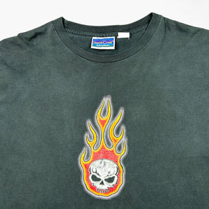 EARLY 00S FLAMING SKULL LONG SLEEVE