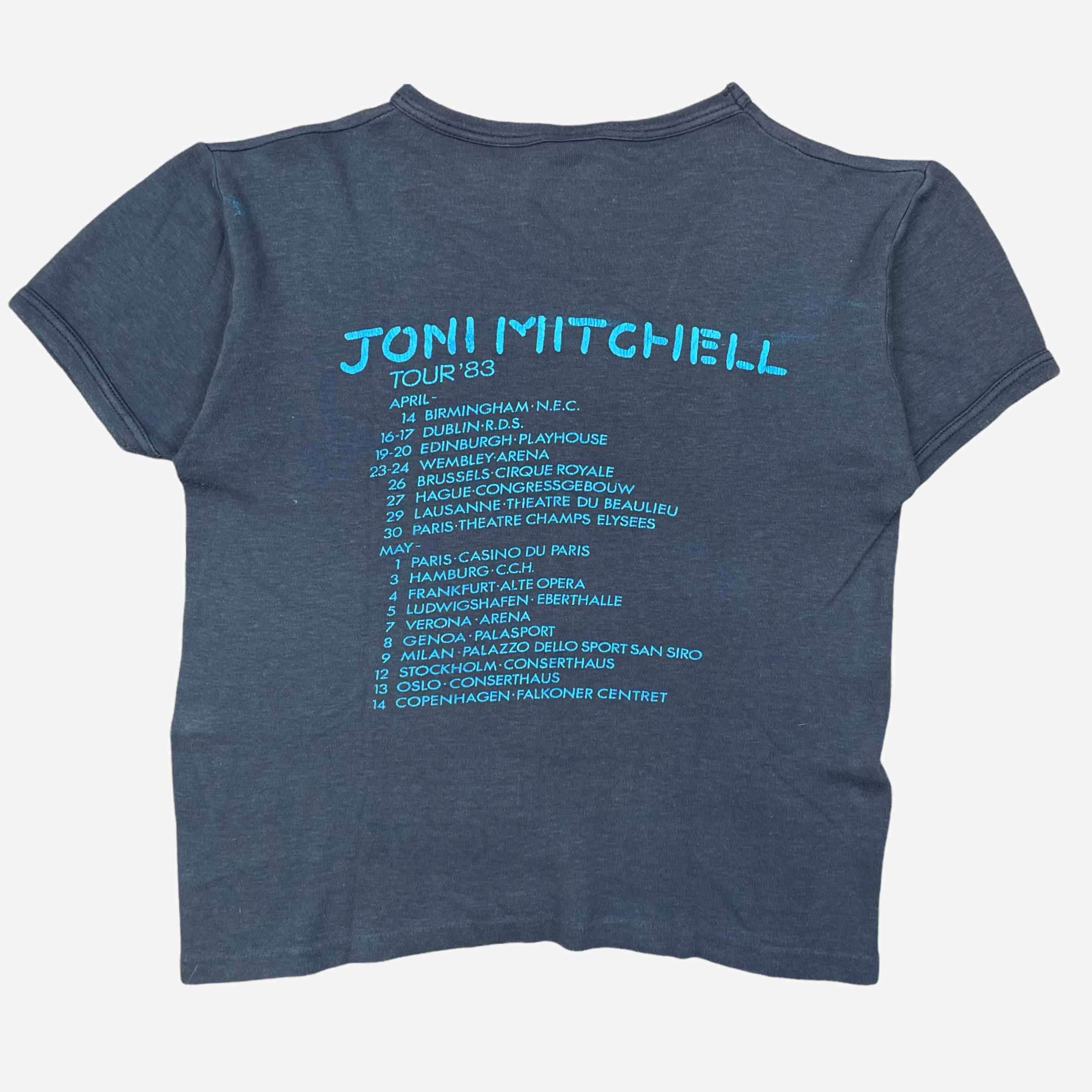 激レア Vintage Joni Mitchell ワールドツアーTシャツ 83 1983 激レア Vintage Joni Mitchell ワールドツアーTシャツ 83 1983