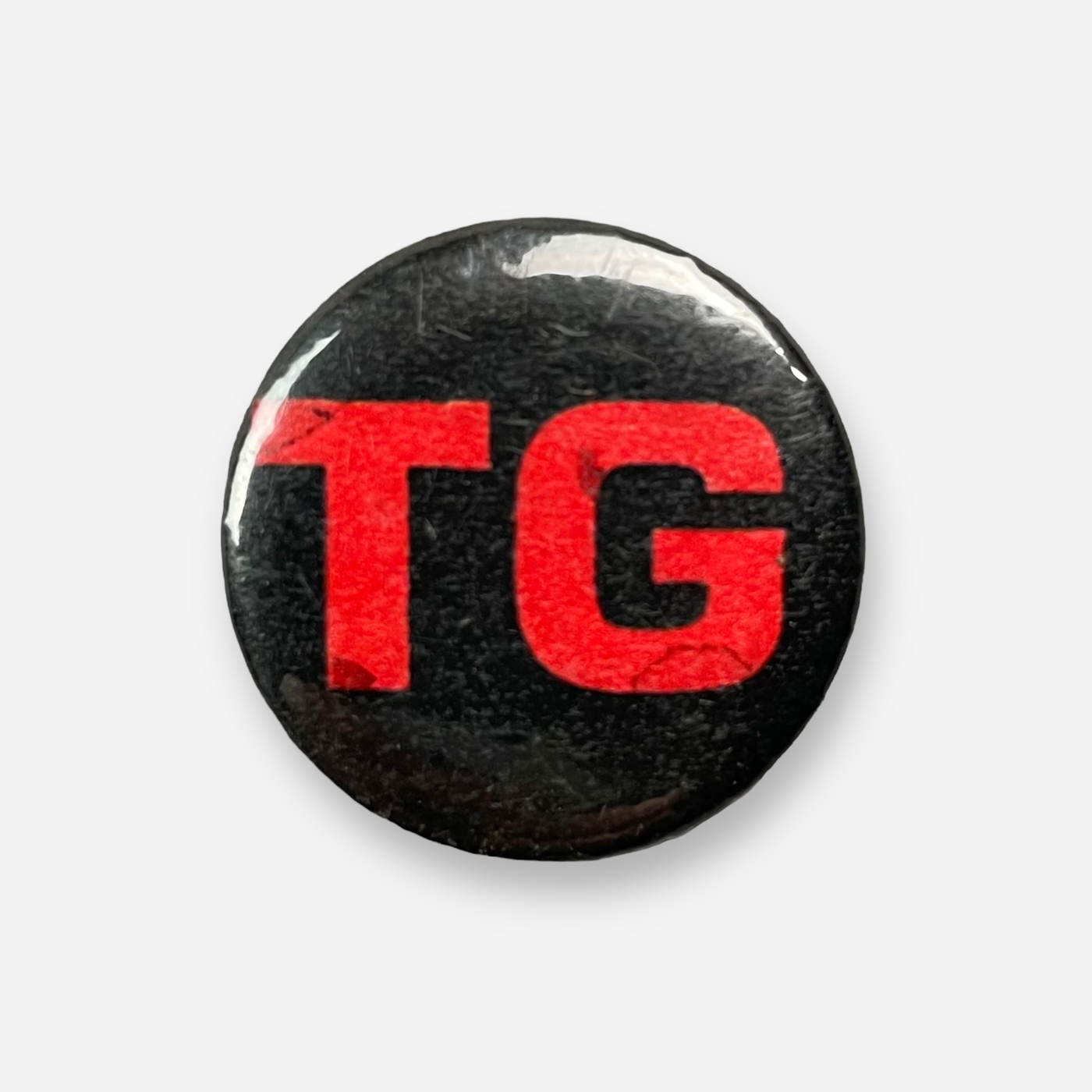 80S THROBBING GRISTLE PIN BADGE