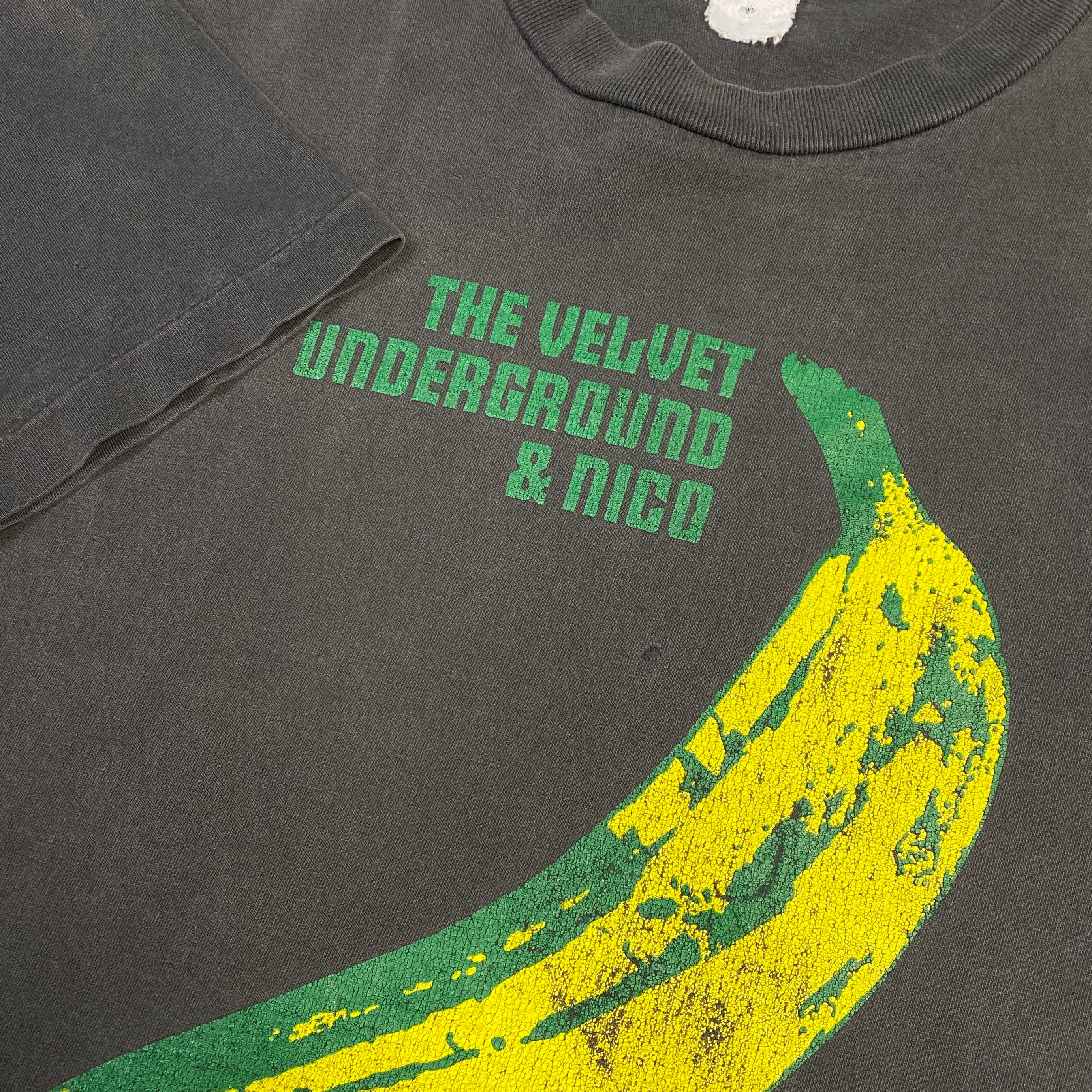 The Velvet Underground & Nico ロックＴシャツ Vtg 80s the Velvet Underground and Nico T-shirt M/L Yellow Andy